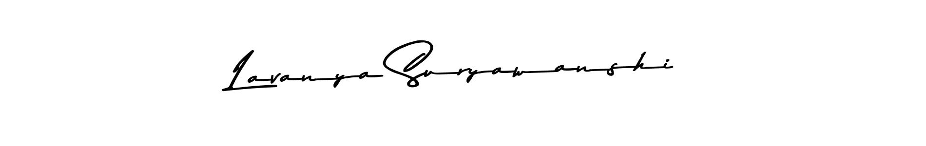 How to make Lavanya Suryawanshi name signature. Use Asem Kandis PERSONAL USE style for creating short signs online. This is the latest handwritten sign. Lavanya Suryawanshi signature style 9 images and pictures png