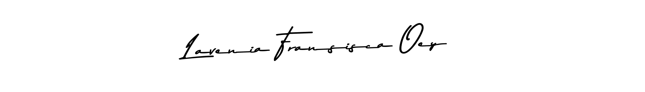 How to make Lavenia Fransisca Oey name signature. Use Asem Kandis PERSONAL USE style for creating short signs online. This is the latest handwritten sign. Lavenia Fransisca Oey signature style 9 images and pictures png