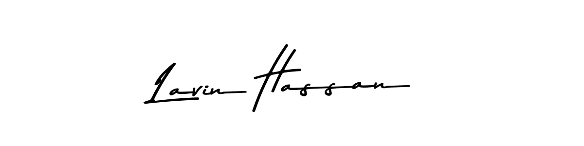 How to make Lavin Hassan name signature. Use Asem Kandis PERSONAL USE style for creating short signs online. This is the latest handwritten sign. Lavin Hassan signature style 9 images and pictures png