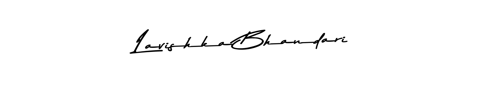 Create a beautiful signature design for name Lavishka Bhandari. With this signature (Asem Kandis PERSONAL USE) fonts, you can make a handwritten signature for free. Lavishka Bhandari signature style 9 images and pictures png