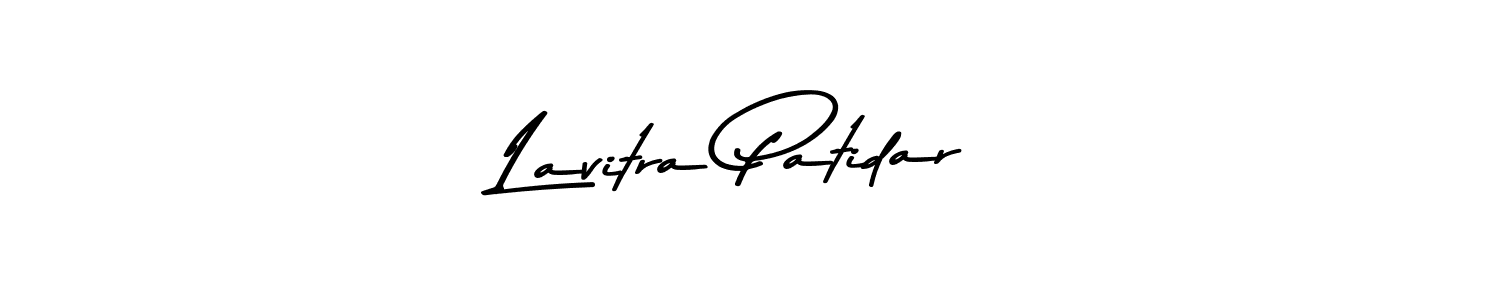 How to make Lavitra Patidar name signature. Use Asem Kandis PERSONAL USE style for creating short signs online. This is the latest handwritten sign. Lavitra Patidar signature style 9 images and pictures png