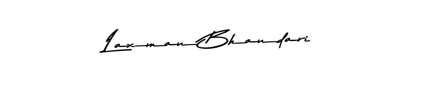 Create a beautiful signature design for name Laxman Bhandari. With this signature (Asem Kandis PERSONAL USE) fonts, you can make a handwritten signature for free. Laxman Bhandari signature style 9 images and pictures png