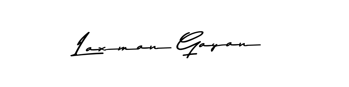 Create a beautiful signature design for name Laxman Gayan. With this signature (Asem Kandis PERSONAL USE) fonts, you can make a handwritten signature for free. Laxman Gayan signature style 9 images and pictures png