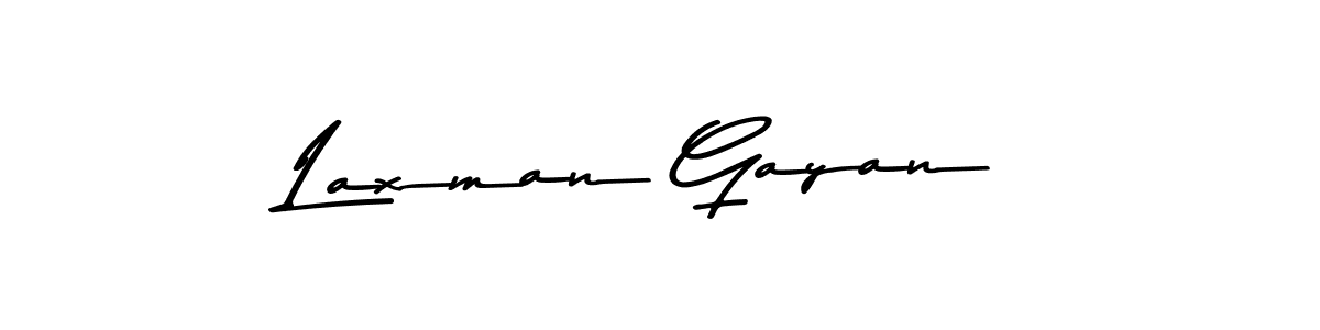 Create a beautiful signature design for name Laxman Gayan. With this signature (Asem Kandis PERSONAL USE) fonts, you can make a handwritten signature for free. Laxman Gayan signature style 9 images and pictures png