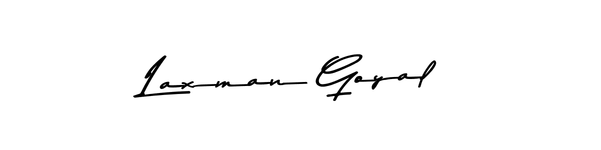 How to make Laxman Goyal name signature. Use Asem Kandis PERSONAL USE style for creating short signs online. This is the latest handwritten sign. Laxman Goyal signature style 9 images and pictures png