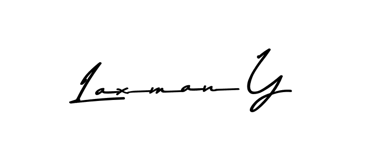 Create a beautiful signature design for name Laxman Y. With this signature (Asem Kandis PERSONAL USE) fonts, you can make a handwritten signature for free. Laxman Y signature style 9 images and pictures png