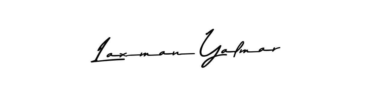 How to make Laxman Yalmar name signature. Use Asem Kandis PERSONAL USE style for creating short signs online. This is the latest handwritten sign. Laxman Yalmar signature style 9 images and pictures png