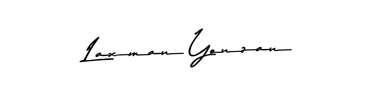 The best way (Asem Kandis PERSONAL USE) to make a short signature is to pick only two or three words in your name. The name Laxman Yonzan include a total of six letters. For converting this name. Laxman Yonzan signature style 9 images and pictures png