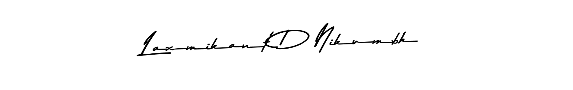 This is the best signature style for the Laxmikant D Nikumbh name. Also you like these signature font (Asem Kandis PERSONAL USE). Mix name signature. Laxmikant D Nikumbh signature style 9 images and pictures png