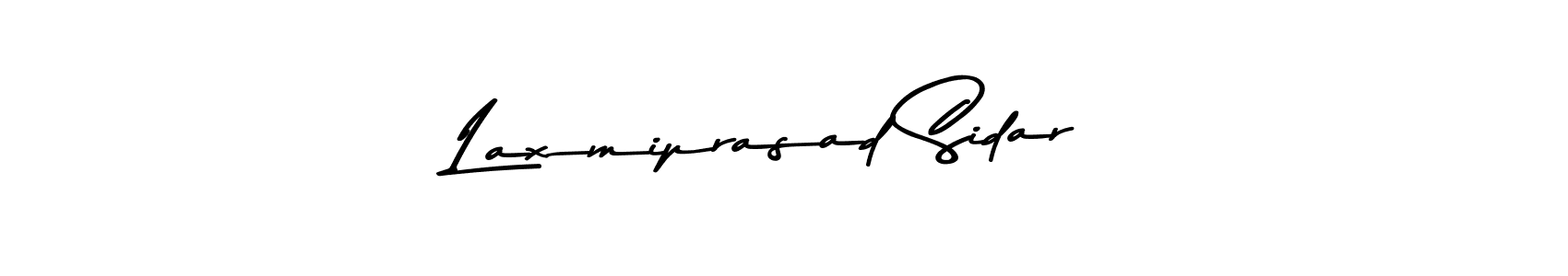 The best way (Asem Kandis PERSONAL USE) to make a short signature is to pick only two or three words in your name. The name Laxmiprasad Sidar include a total of six letters. For converting this name. Laxmiprasad Sidar signature style 9 images and pictures png