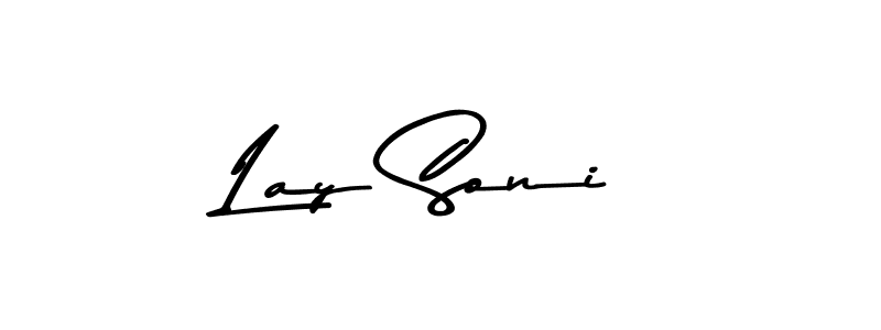 How to make Lay Soni name signature. Use Asem Kandis PERSONAL USE style for creating short signs online. This is the latest handwritten sign. Lay Soni signature style 9 images and pictures png