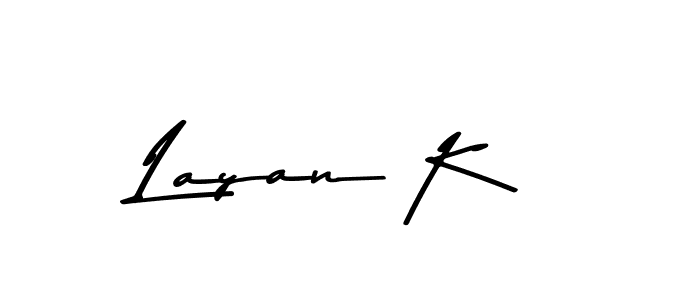 How to make Layan K signature? Asem Kandis PERSONAL USE is a professional autograph style. Create handwritten signature for Layan K name. Layan K signature style 9 images and pictures png