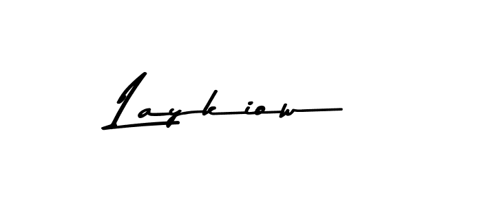 How to make Laykiow name signature. Use Asem Kandis PERSONAL USE style for creating short signs online. This is the latest handwritten sign. Laykiow signature style 9 images and pictures png