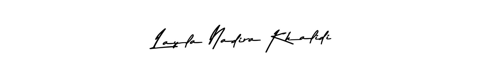 Make a beautiful signature design for name Layla Nadira Khalidi. With this signature (Asem Kandis PERSONAL USE) style, you can create a handwritten signature for free. Layla Nadira Khalidi signature style 9 images and pictures png