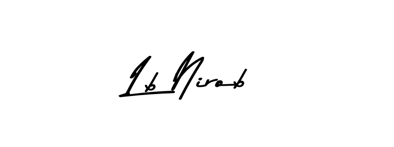 Make a beautiful signature design for name Lb Nirob. With this signature (Asem Kandis PERSONAL USE) style, you can create a handwritten signature for free. Lb Nirob signature style 9 images and pictures png