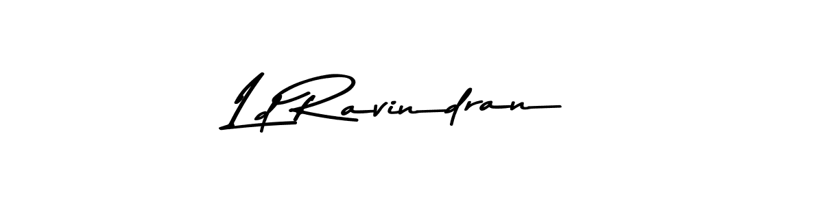 Design your own signature with our free online signature maker. With this signature software, you can create a handwritten (Asem Kandis PERSONAL USE) signature for name Ld Ravindran. Ld Ravindran signature style 9 images and pictures png