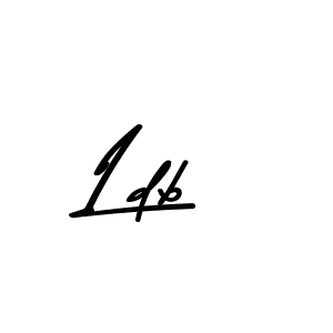 Create a beautiful signature design for name Ldb. With this signature (Asem Kandis PERSONAL USE) fonts, you can make a handwritten signature for free. Ldb signature style 9 images and pictures png