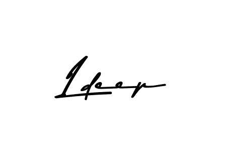 How to make Ldeep name signature. Use Asem Kandis PERSONAL USE style for creating short signs online. This is the latest handwritten sign. Ldeep signature style 9 images and pictures png