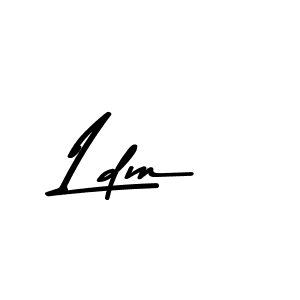 Design your own signature with our free online signature maker. With this signature software, you can create a handwritten (Asem Kandis PERSONAL USE) signature for name Ldm. Ldm signature style 9 images and pictures png