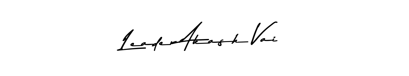 The best way (Asem Kandis PERSONAL USE) to make a short signature is to pick only two or three words in your name. The name Leader Akash Vai include a total of six letters. For converting this name. Leader Akash Vai signature style 9 images and pictures png