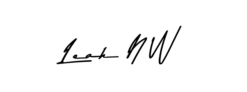 Create a beautiful signature design for name Leah N W. With this signature (Asem Kandis PERSONAL USE) fonts, you can make a handwritten signature for free. Leah N W signature style 9 images and pictures png