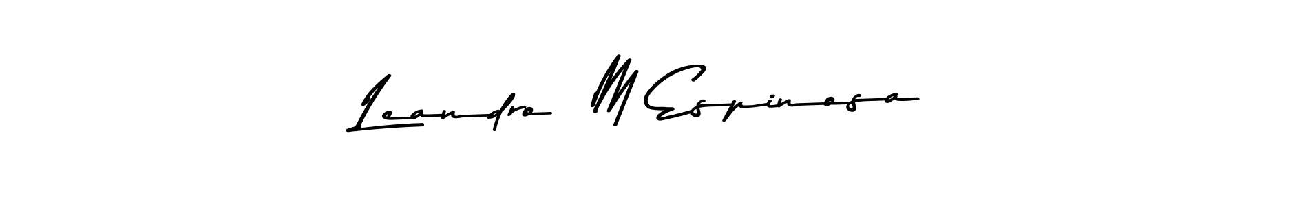 Create a beautiful signature design for name Leandro  M Espinosa. With this signature (Asem Kandis PERSONAL USE) fonts, you can make a handwritten signature for free. Leandro  M Espinosa signature style 9 images and pictures png