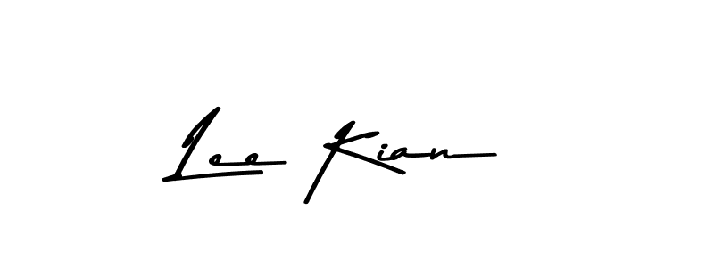 How to make Lee Kian name signature. Use Asem Kandis PERSONAL USE style for creating short signs online. This is the latest handwritten sign. Lee Kian signature style 9 images and pictures png