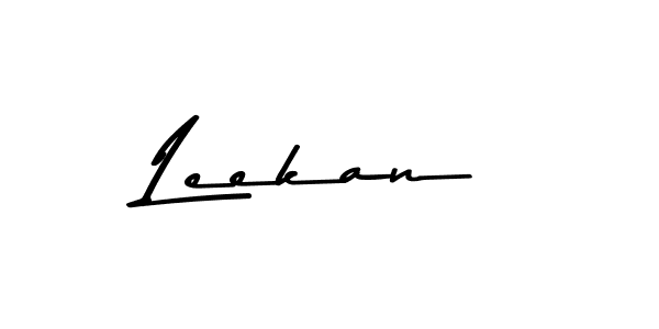 Design your own signature with our free online signature maker. With this signature software, you can create a handwritten (Asem Kandis PERSONAL USE) signature for name Leekan. Leekan signature style 9 images and pictures png