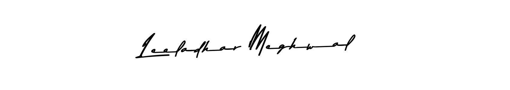 Make a beautiful signature design for name Leeladhar Meghwal. With this signature (Asem Kandis PERSONAL USE) style, you can create a handwritten signature for free. Leeladhar Meghwal signature style 9 images and pictures png