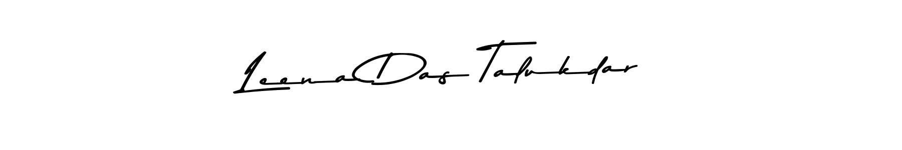 How to make Leena Das Talukdar name signature. Use Asem Kandis PERSONAL USE style for creating short signs online. This is the latest handwritten sign. Leena Das Talukdar signature style 9 images and pictures png