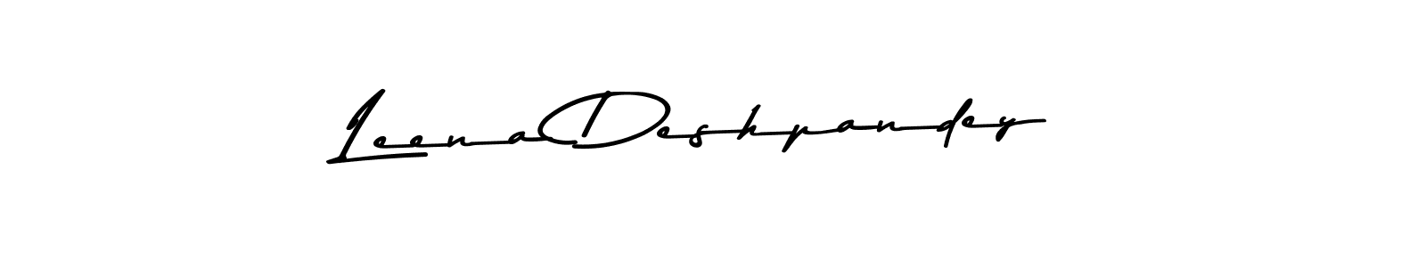 Make a beautiful signature design for name Leena Deshpandey. With this signature (Asem Kandis PERSONAL USE) style, you can create a handwritten signature for free. Leena Deshpandey signature style 9 images and pictures png