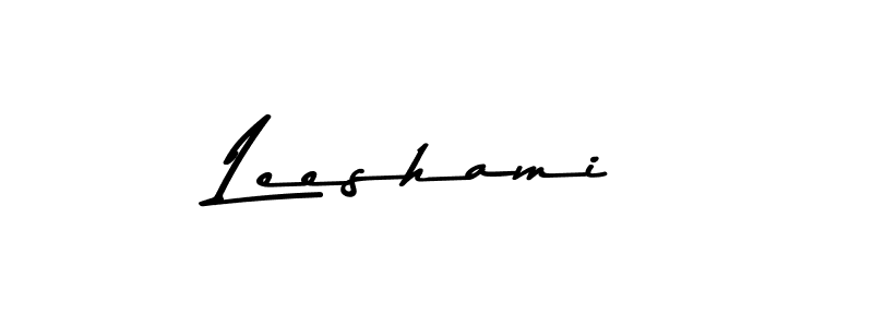 Create a beautiful signature design for name Leeshami. With this signature (Asem Kandis PERSONAL USE) fonts, you can make a handwritten signature for free. Leeshami signature style 9 images and pictures png