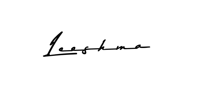 Design your own signature with our free online signature maker. With this signature software, you can create a handwritten (Asem Kandis PERSONAL USE) signature for name Leeshma. Leeshma signature style 9 images and pictures png