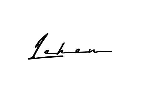How to make Lehen name signature. Use Asem Kandis PERSONAL USE style for creating short signs online. This is the latest handwritten sign. Lehen signature style 9 images and pictures png