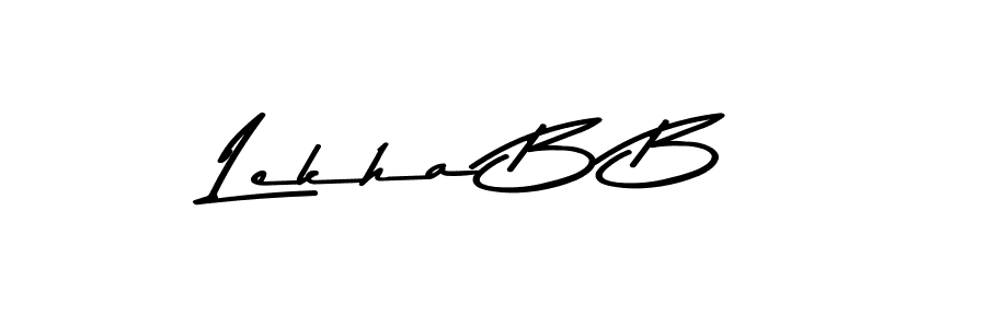 if you are searching for the best signature style for your name Lekha B B. so please give up your signature search. here we have designed multiple signature styles  using Asem Kandis PERSONAL USE. Lekha B B signature style 9 images and pictures png