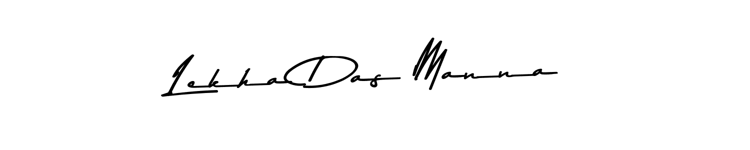 How to make Lekha Das Manna name signature. Use Asem Kandis PERSONAL USE style for creating short signs online. This is the latest handwritten sign. Lekha Das Manna signature style 9 images and pictures png