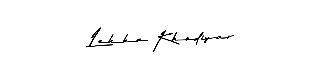 This is the best signature style for the Lekha Khodiyar name. Also you like these signature font (Asem Kandis PERSONAL USE). Mix name signature. Lekha Khodiyar signature style 9 images and pictures png