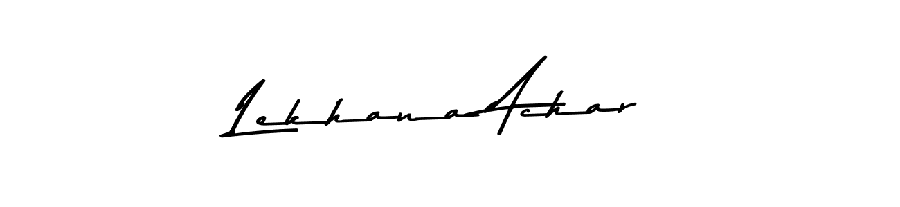 How to make Lekhana Achar name signature. Use Asem Kandis PERSONAL USE style for creating short signs online. This is the latest handwritten sign. Lekhana Achar signature style 9 images and pictures png