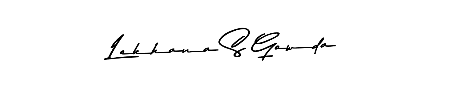 Make a short Lekhana S Gowda signature style. Manage your documents anywhere anytime using Asem Kandis PERSONAL USE. Create and add eSignatures, submit forms, share and send files easily. Lekhana S Gowda signature style 9 images and pictures png