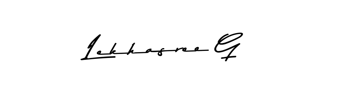 Design your own signature with our free online signature maker. With this signature software, you can create a handwritten (Asem Kandis PERSONAL USE) signature for name Lekhasree G. Lekhasree G signature style 9 images and pictures png