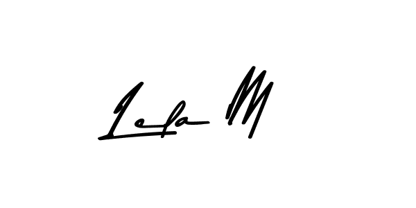 Lela M stylish signature style. Best Handwritten Sign (Asem Kandis PERSONAL USE) for my name. Handwritten Signature Collection Ideas for my name Lela M. Lela M signature style 9 images and pictures png