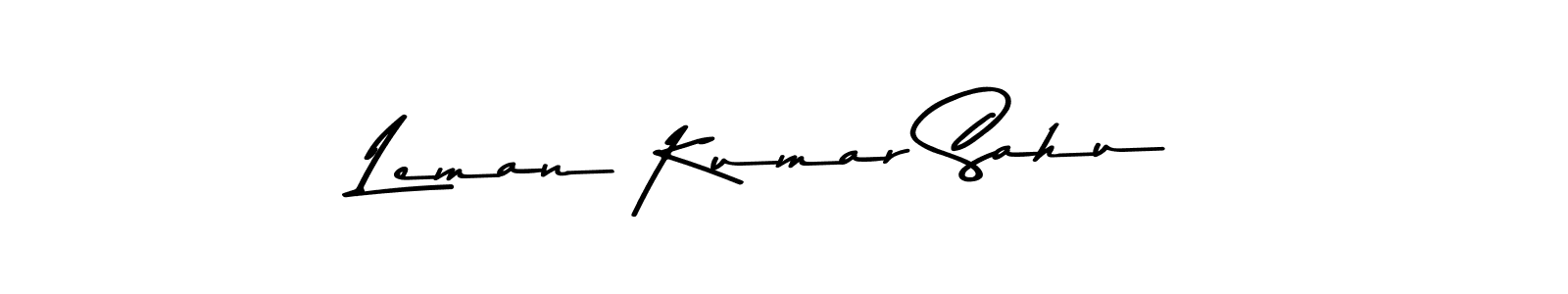 How to make Leman Kumar Sahu name signature. Use Asem Kandis PERSONAL USE style for creating short signs online. This is the latest handwritten sign. Leman Kumar Sahu signature style 9 images and pictures png