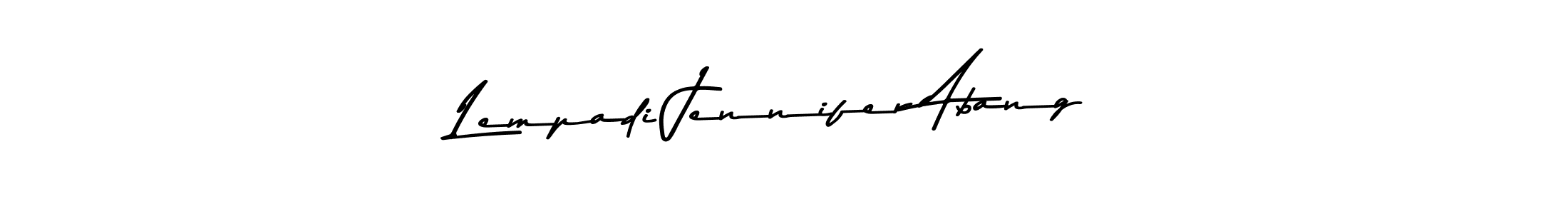 if you are searching for the best signature style for your name Lempadi Jennifer Abang. so please give up your signature search. here we have designed multiple signature styles  using Asem Kandis PERSONAL USE. Lempadi Jennifer Abang signature style 9 images and pictures png