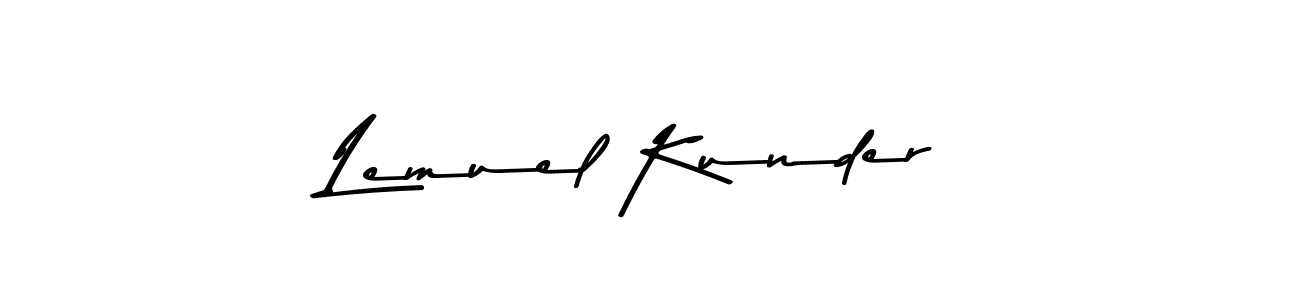 How to make Lemuel Kunder signature? Asem Kandis PERSONAL USE is a professional autograph style. Create handwritten signature for Lemuel Kunder name. Lemuel Kunder signature style 9 images and pictures png