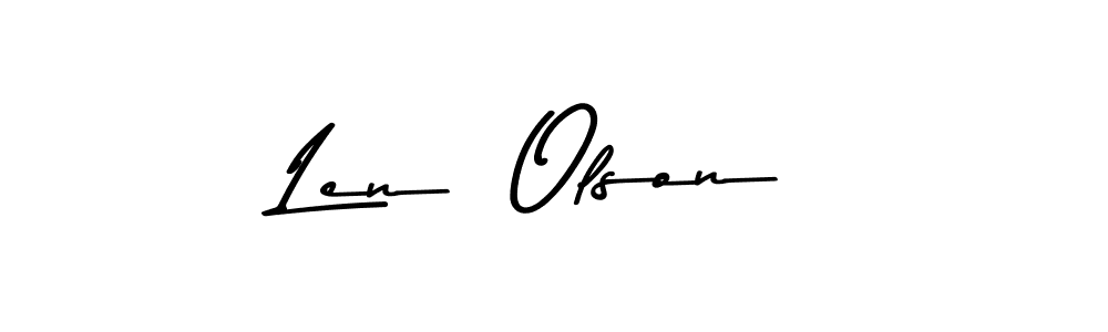 Len  Olson stylish signature style. Best Handwritten Sign (Asem Kandis PERSONAL USE) for my name. Handwritten Signature Collection Ideas for my name Len  Olson. Len  Olson signature style 9 images and pictures png