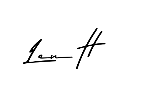 Asem Kandis PERSONAL USE is a professional signature style that is perfect for those who want to add a touch of class to their signature. It is also a great choice for those who want to make their signature more unique. Get Len H name to fancy signature for free. Len H signature style 9 images and pictures png