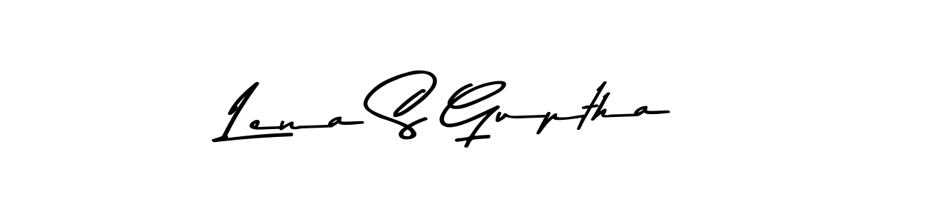 Create a beautiful signature design for name Lena S Guptha. With this signature (Asem Kandis PERSONAL USE) fonts, you can make a handwritten signature for free. Lena S Guptha signature style 9 images and pictures png