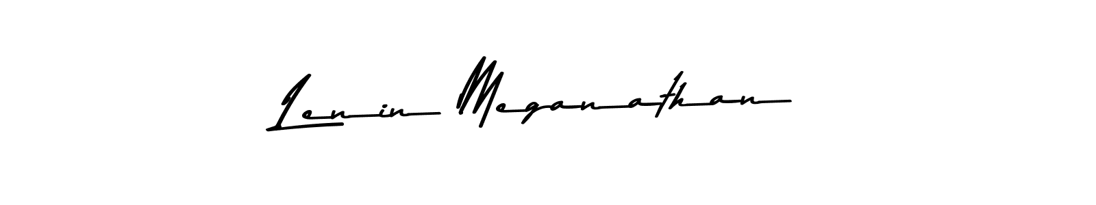 Lenin Meganathan stylish signature style. Best Handwritten Sign (Asem Kandis PERSONAL USE) for my name. Handwritten Signature Collection Ideas for my name Lenin Meganathan. Lenin Meganathan signature style 9 images and pictures png