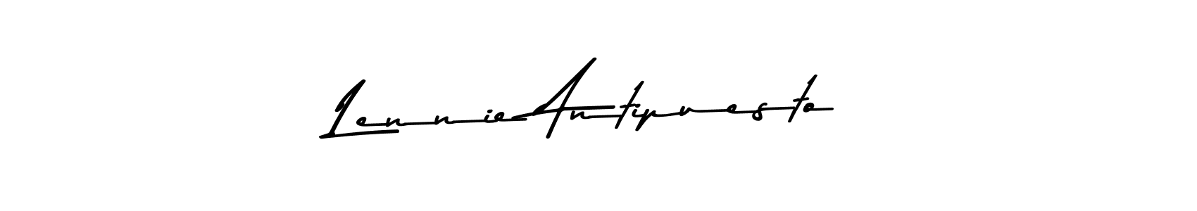 The best way (Asem Kandis PERSONAL USE) to make a short signature is to pick only two or three words in your name. The name Lennie Antipuesto include a total of six letters. For converting this name. Lennie Antipuesto signature style 9 images and pictures png