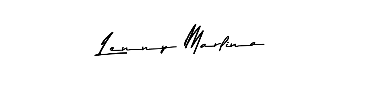 Design your own signature with our free online signature maker. With this signature software, you can create a handwritten (Asem Kandis PERSONAL USE) signature for name Lenny Marlina. Lenny Marlina signature style 9 images and pictures png